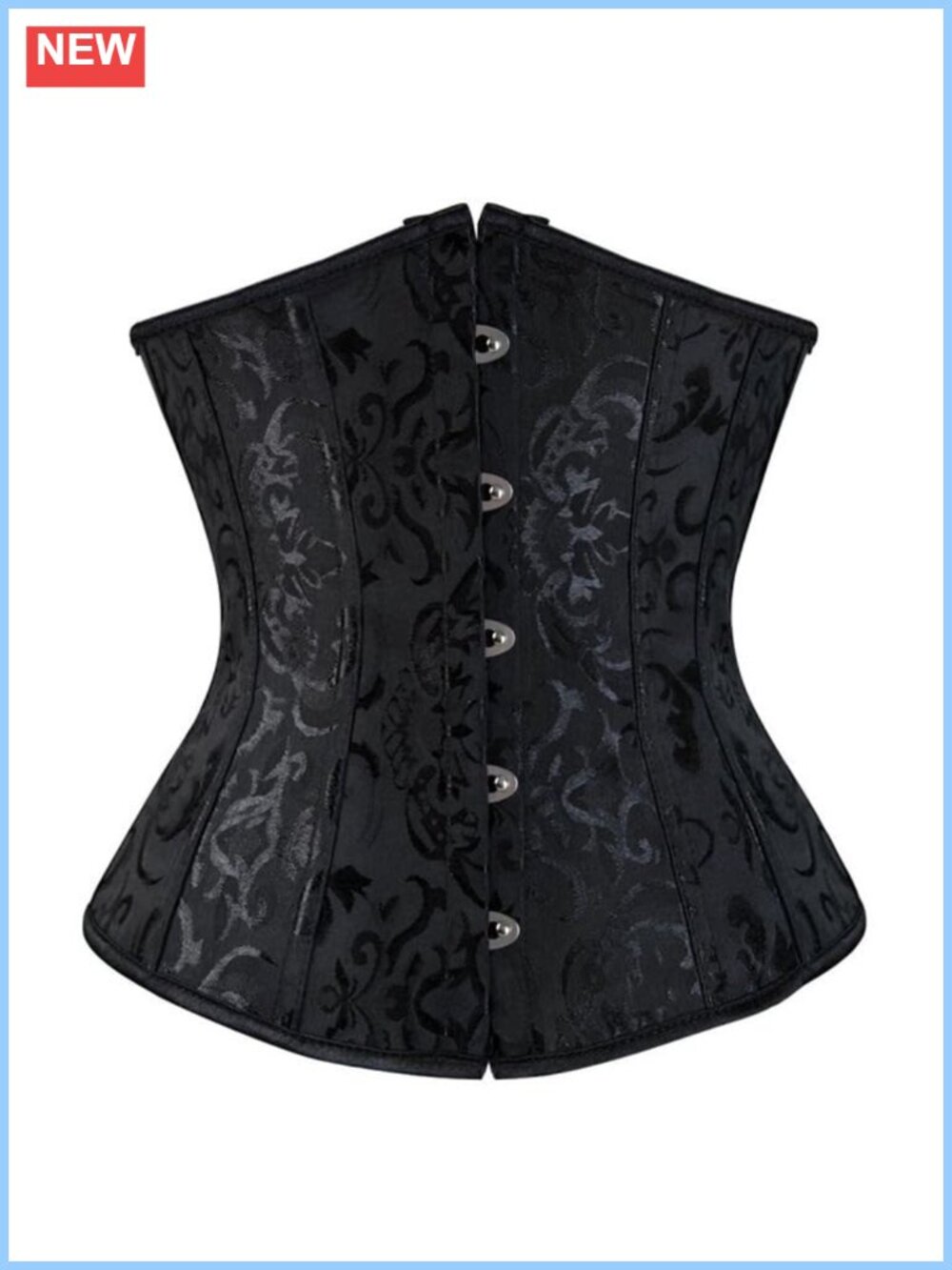 Wide Waist Corset Belt Lace-Up Boned Polyester Cinch Belt